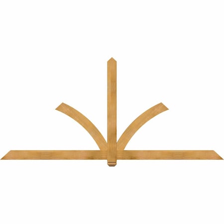 Ekena Millwork Redmond Rough Sawn Timber Gable Bracket, Western Red Cedar, 96"W x 44"H x 2"D x 4"F, 11/12 Pitch GBW096X44X0204RED00RWR